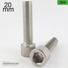 M20 Paslanmaz İmbus Civata Çeşitleri DIN912