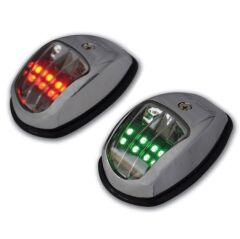 12m, LED 12V İskele / Sancak Feneri Takım (Krome), Seyir Feneri