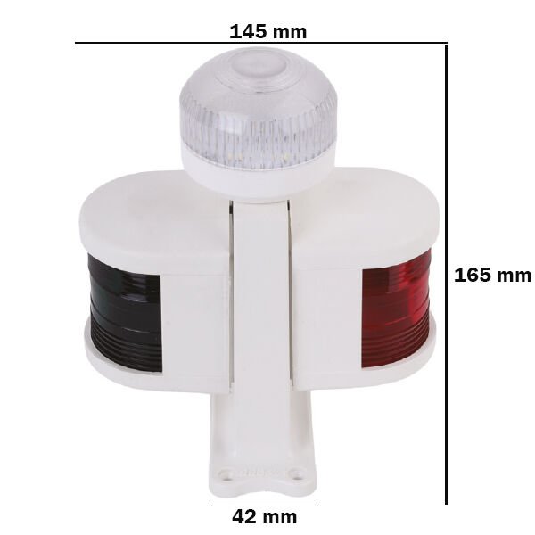 3’ü 1 Arada Kombine Navigasyon Feneri: İskele-Sancak ve Demir Feneri (LED)