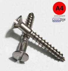 2,5 mm A4 Paslanmaz MB Ağaç Vidası DIN95 Çeşitleri