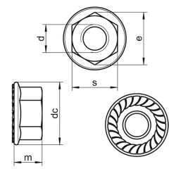 Paslanmaz Flanşlı Somun Çeşitleri DIN6923