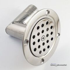 Paslanmaz Yer Süzgeçi, 90' Çıkışlı Yer Sifonu