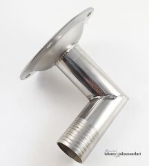 Paslanmaz Yer Süzgeçi, 90' Çıkışlı Yer Sifonu