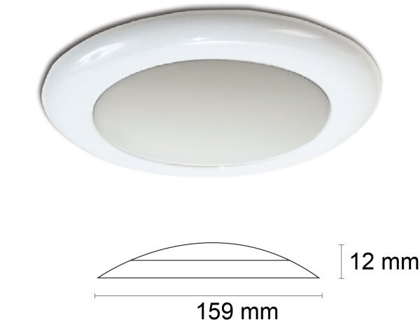UFO Slim Tip Beyaz Gövdeli Led Gömme Tavan Lambası 159x12