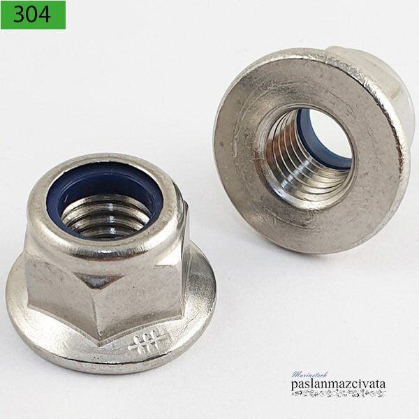 Paslanmaz Fiberli Flanşlı Somun Çeşitleri DIN6926