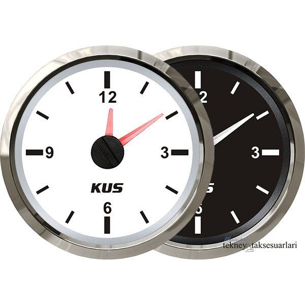 KUS Zaman Saati Göstergesi,12V/24V 52mm