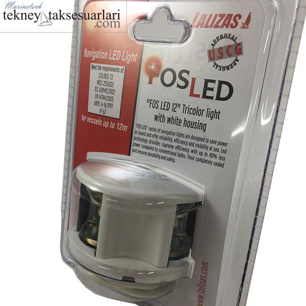 12m, İskele sancak pupa, 3'lü Seyir feneri, LED, Beyaz