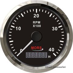 MORS Devir Göstergesi 12V/24V   4000,6000,8000RPM