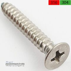 6,3mm Paslanmaz YHB Saç Vidası Çeşitleri DIN7982