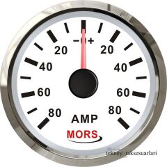 MORS Ampermetre ,12 / 24V 55mm, Şönt DAHİL