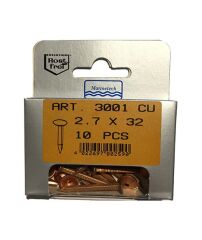 2,7 x 32 Bakır Çivi / Pullu 10 Adet