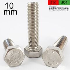 M10 Paslanmaz Civata Çeşitleri DIN933 / DIN931