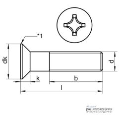 M8 Paslanmaz Yıldız Havşa Baş Vida Çeşitleri (YHB) DIN965